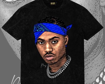 Nas Big Head PNG | Vintage Comic Hip Hop Artwork (Digital Download)