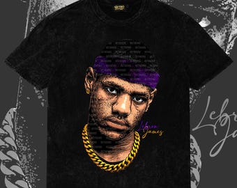 Retro Lebron James PNG Design | Vintage Halftone Sports Artwork (Digital Download)