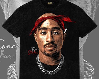 Tupac Big Head PNG | Vintage Comic Hip Hop Artwork (Digital Download)