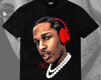 ASAP Rocky Big Head PNG | Vintage Comic Hip Hop Artwork (Digital Download)