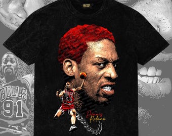 Retro Dennis Rodman Big Head PNG | Vintage Comic Style Basketball Artwork (Digital Download)