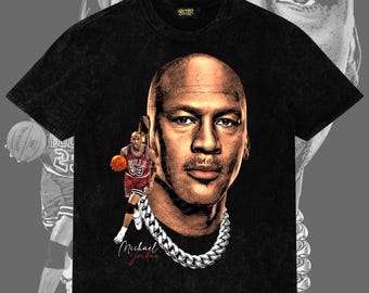 Retro Michael Jordan Big Head PNG | Vintage Comic Style Basketball Artwork (Digital Download)