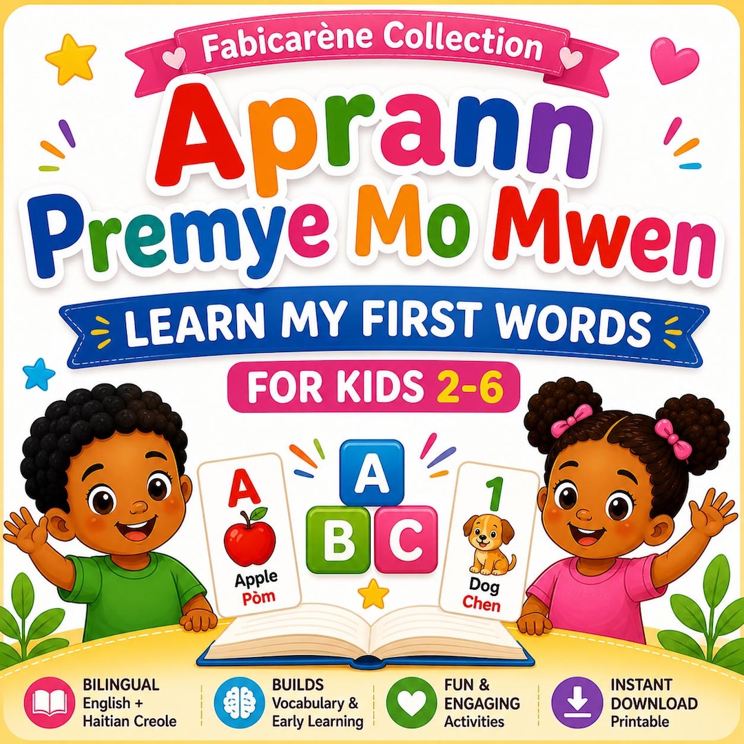 Pdf Creole Numbers English Haitian Creole Kids Learning Bundle Alphabet, Numbers, Colors ...