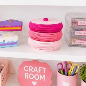 Organizador Apilable para Manualidades, Caja Acanalada 3D, Niveles, Almacenamiento para Foam, Clips y Accesorios, Organizador de Escritorio