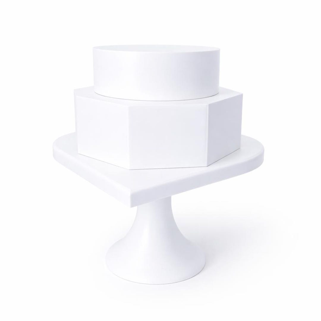 White Photography Props Set, Jewelry Display Stands, Geometric Photo ...