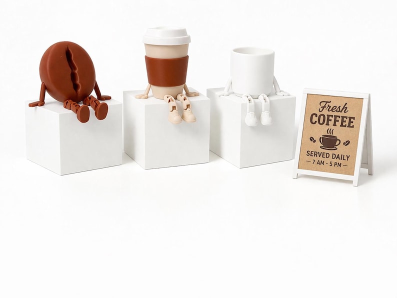 3D printed coffee buddy, articulated coffee cup figure, coffee lover desk decor, cute office gift, coffee mug character,3D printed coffee mug buddy, articulated coffee cup toy, coffee lover gift, desk decoration, office coffee lover decor.

Articulated 3D printed coffee cup character, coffee lover desk buddy, cute coffee mug figure, office gift idea,3D printed coffee mug figure, coffee lover articulated buddy, desk decor for coffee lovers, fun office decoration