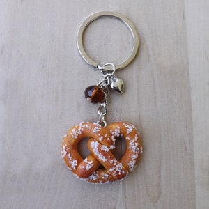 Pretzel keychain polymer clay handmade