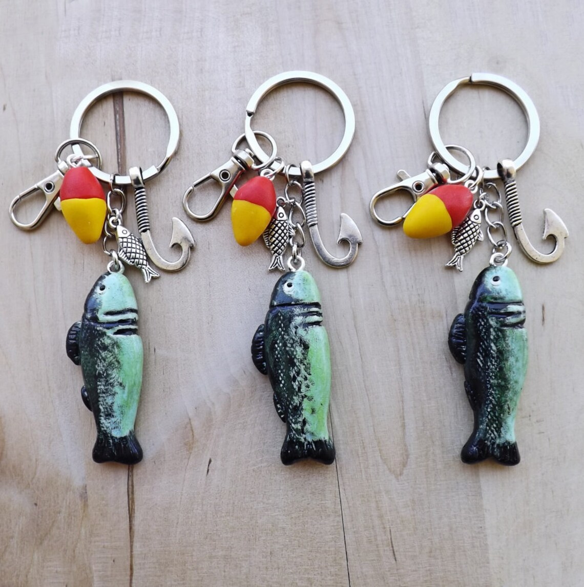 Fish Keychain Floating Fishing Hook Etsy Australia