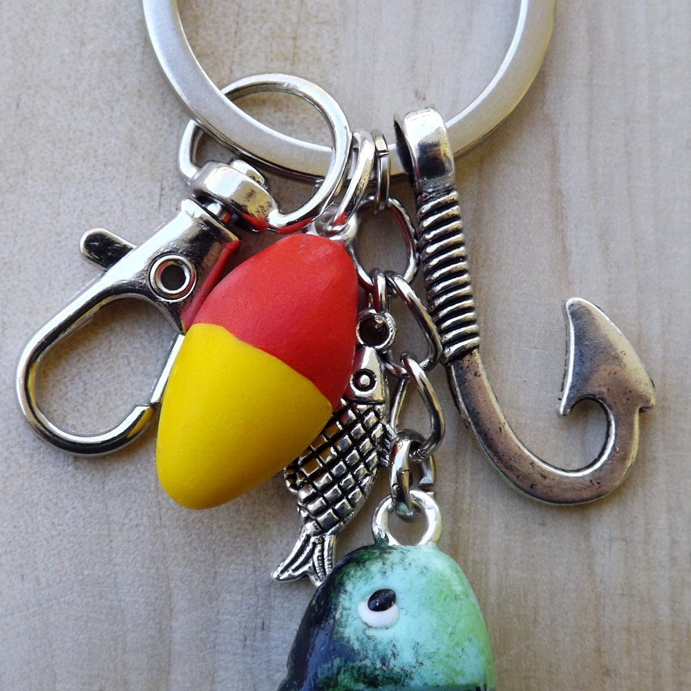 Fish Keychain Floating Fishing Hook Etsy Australia
