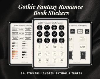 Digital Reading Stickers for Book Journaling - Gothic Fantasy Romance