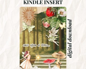 Printable Kindle Insert - Fairy Garden - For Use With Clear Kindle Case