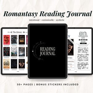 Romantasy Reading Journal & Book Tracker (Digital Download) | Fantasy Romance Themed | FREE Stickers Included