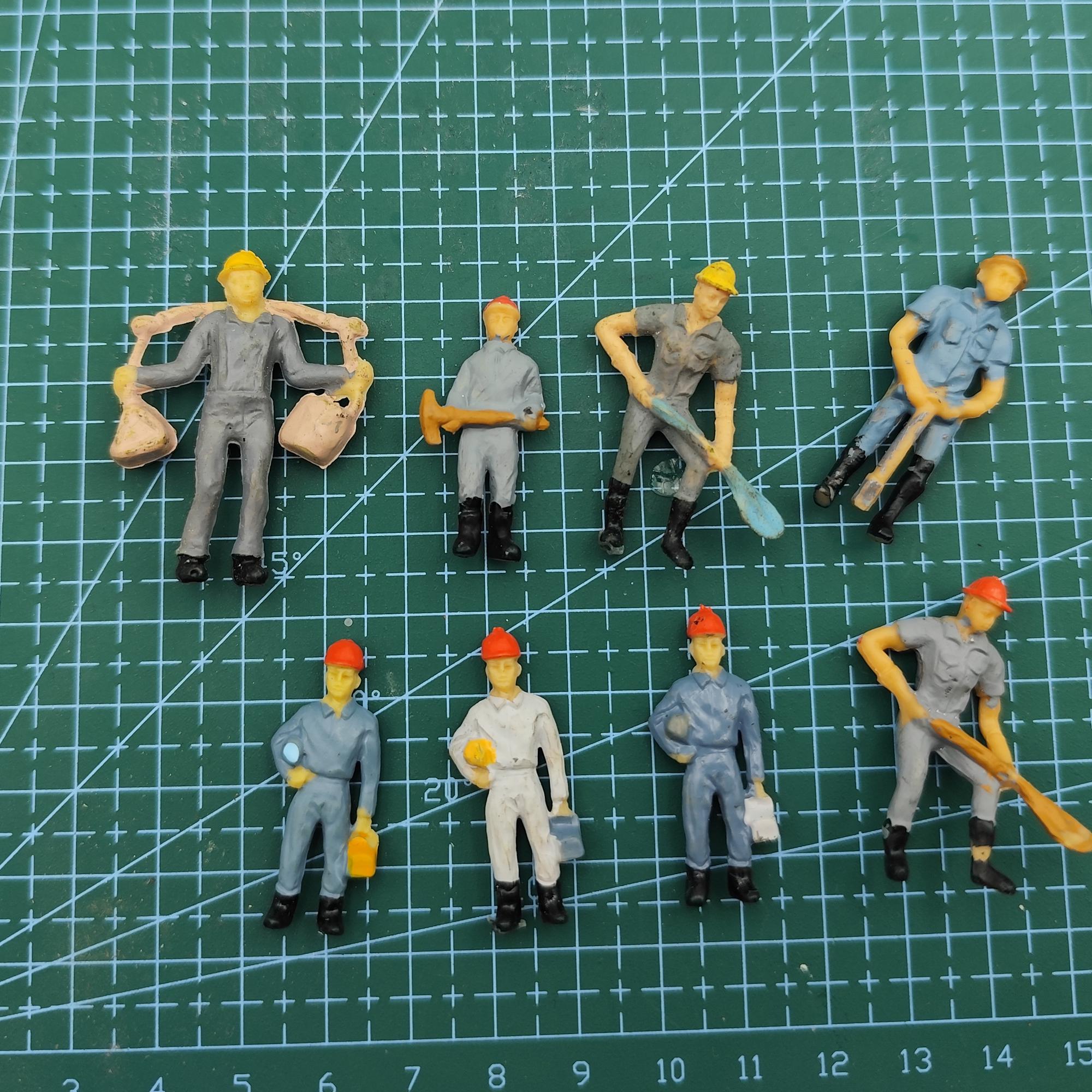 Lot De 25 Figurines Peintes Échelle HO 1:87 - Personnages Pour Modélisme Ferroviaire