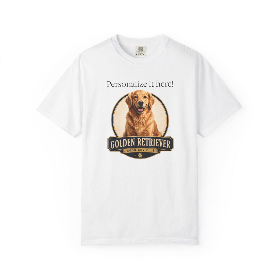 Personalized Golden Retriever T-shirt | Dog Lover Tee, Custom Name ...