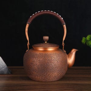 Handmade copper kettle | Vintage teapot | Purple copper kettle | Large capacity copper kettle | Handmade teapot | Mother's Day gift