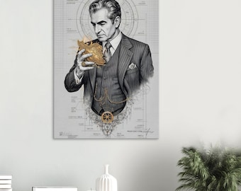 Lienzo de arte gráfico: el arquitecto del Irán moderno.