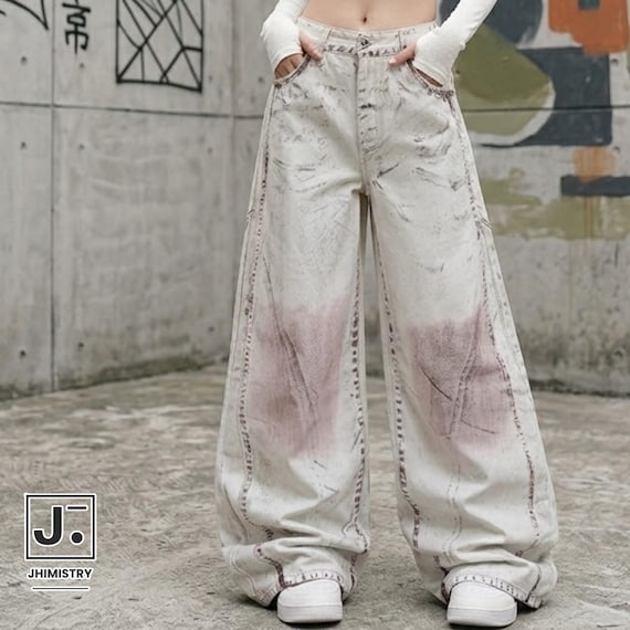 Retro Baggy Jeans | Loose Wide Leg Pants | Daily Wear | Y2K Streetwear Style