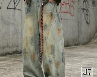 Wide Leg Jeans | Loose Baggy Denim Pants | Daily Wear | Y2K Streetwear Style