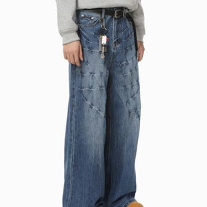 Wide Leg Jeans | Washed Denim Straight Pants | Daily Wear | Y2K Streetwear Style

Wide leg washed denim jeans with straight loose fit and Y2K streetwear style.