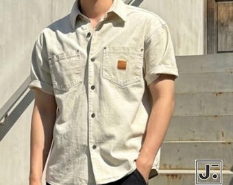 Button Up Shirt | Casual Short Sleeve Top | Daily Wear | Korean Streetwear Style