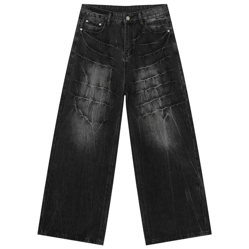 Wide Leg Jeans | Washed Denim Straight Pants | Daily Wear | Y2K Streetwear Style

Wide leg washed denim jeans with straight loose fit and Y2K streetwear style.