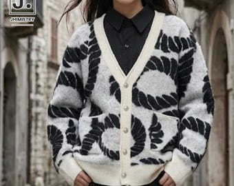 V Neck Button Cardigan | Casual Loose Sweater Jacket | Daily Wear | Y2K Streetwear Style