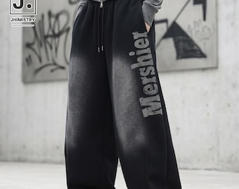Graphic Baggy Sweatpants | Letter Printed Oversized Pants | Daily Wear | Urban Hip Hop Style
