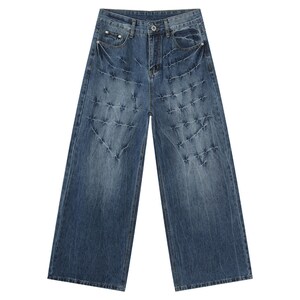 Wide Leg Jeans | Washed Denim Straight Pants | Daily Wear | Y2K Streetwear Style

Wide leg washed denim jeans with straight loose fit and Y2K streetwear style.