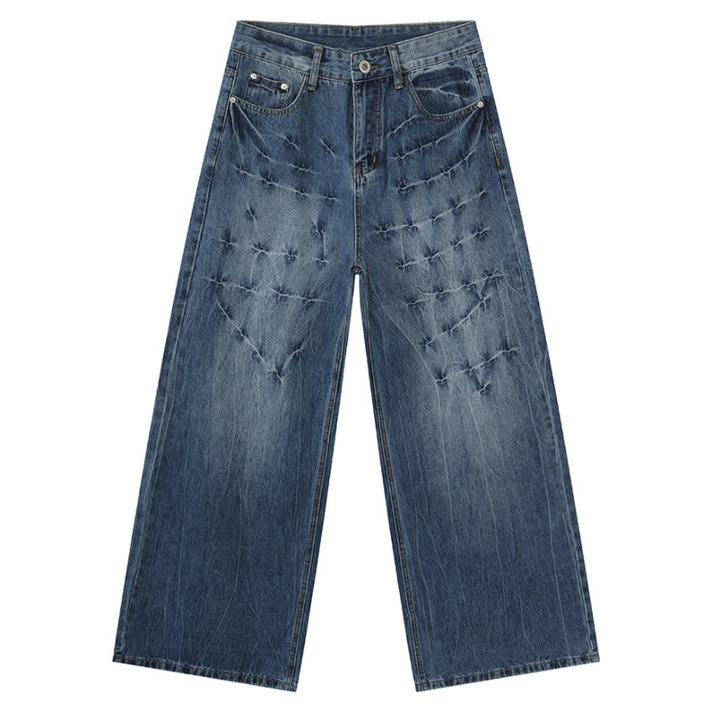 Wide Leg Jeans | Washed Denim Straight Pants | Daily Wear | Y2K Streetwear Style

Wide leg washed denim jeans with straight loose fit and Y2K streetwear style.
