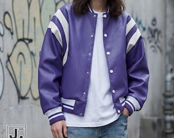 Men’s Leather Jacket – Loose Bomber Overcoat Urban Streetwear Fashion