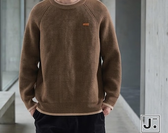Oversized Ribbed Sweater | Casual Loose Fit Pullover | Daily Wear | Retro Y2K Streetwear Style