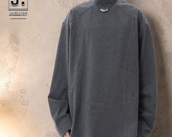 High Neck Sweater | Loose Long Sleeve Top | Daily Wear | Casual Streetwear Style