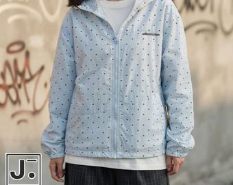Dot Zip Jacket | Loose Sun Cover Layer | Spring Wear | Sport Casual Style