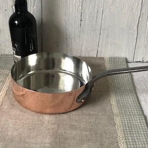 HAVARD made in France ~ Vintage, 22cm, Rare, Copper Saute Pan, 1.70mm, New Tin, Ready to use.