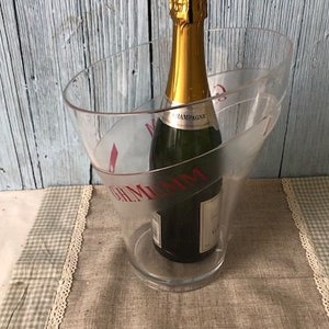 Vintage, französisch, G.H. MUMM, klarer Acryl, Champagnerkübel, Weinkühler, Eiskübel