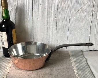 French, 16cm, MATFER, Vintage,Professional Quality, Copper, Windsor, Sauteuse Tapered Pan, Stamped