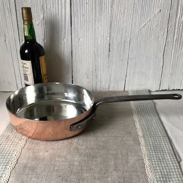 Italian, 24cm, G Salvadori Firenza, Vintage, Copper, Saute pan, Professional, Refurbished