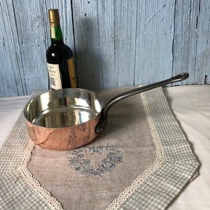 French, Pierre Vergnes Durfort, Vintage, Copper, Saute pan, Professional, Refurbished.