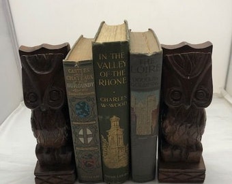 Custom Created Echo bookends, woodland animals, brown Fox and Raccoon Wooden Bookends