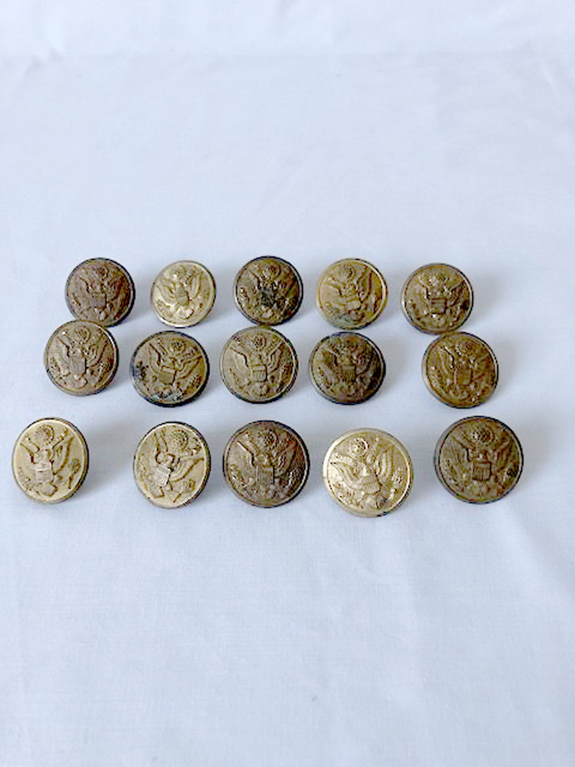 Genuine American Military Buttons . WW2 Military Clothing Etsy