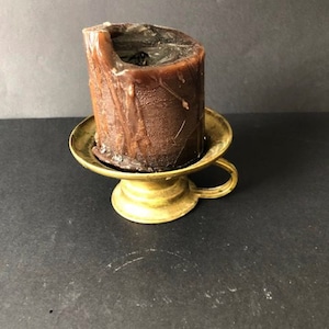 Antique French Bronze Candle Holder, Night Light.