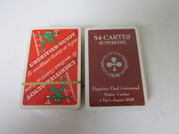 Symposium ornament hulp in de huishouding Zeldzame Vintage Franse speelkaarten keuze van pakket Doop - Etsy België