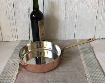 French, 20cm  Chomette Favor, Paris, Vintage, Copper Saute Pan, Retinned, Restored, Refurbished,