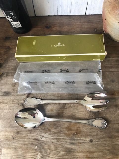 Französisches Christofle Salatbesteck, Unbenutzt.