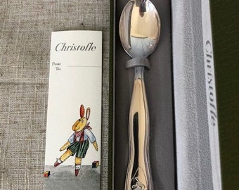 French, Christofle, Caricature, Silverplated Baby Spoon, Collectable.