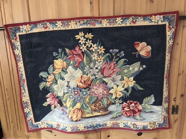 3x5 Vintage French Handmade Tapestry Needle Point Décor Tapestry/Wall  Hanging