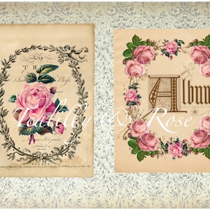 No 2. Say It With Roses 5 x A4 Tamanho Digital Download Imprimível Para Decoupage Cartão Fazendo Junk journal scrapbooking Etc