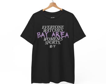 Todos siguen los deportes femeninos del Área de la Bahía / Camiseta unisex Bay FC y Golden State Valkyries (Violeta)