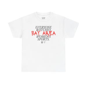 Maglietta unisex Bay FC e Golden State Valkyries (Papavero) - Tutti guardano gli sport femminili della Bay Area immagine 5