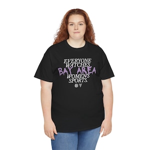 Everyone Watches Bay Area Women's Sports | Bay FC and Golden State Valkyries Unisex Tee (Violet) image 4